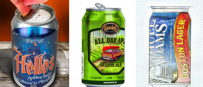 Can Revolution: Sly Fox 360, Founders All Day IPA, Sam Adams Boston Lager