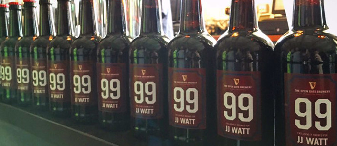 Guinness Open Gate Brewery Personalizes a Brew for NFL Star J.J. Watt