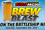 The 4th Annual WMGK 102.9 Brew Blast Returns to the Battleship New Jersey, Sept 6